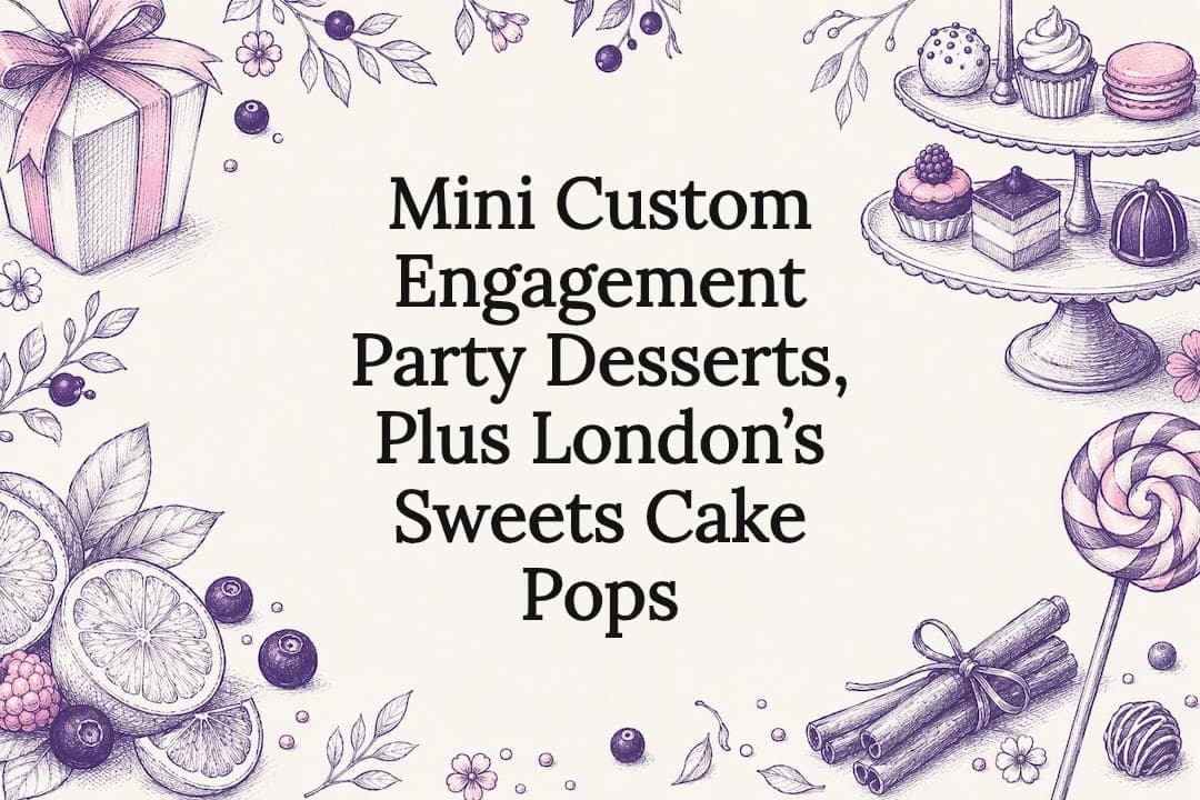 Mini Custom Engagement Party Desserts, Plus London’s Sweets Cake Pops